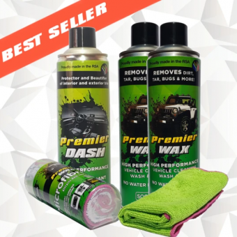 Premier Wash & Wax, Premier Dash + Microfiber Cloth Combo