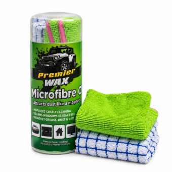 Premier Cloth Set – 2 Microfibre Cloths and 1 Terry Towel Cloth